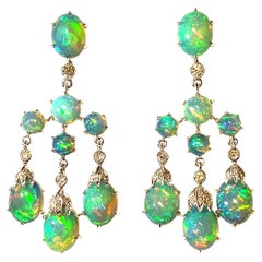 Very Fine Chandelier Opal Earrings