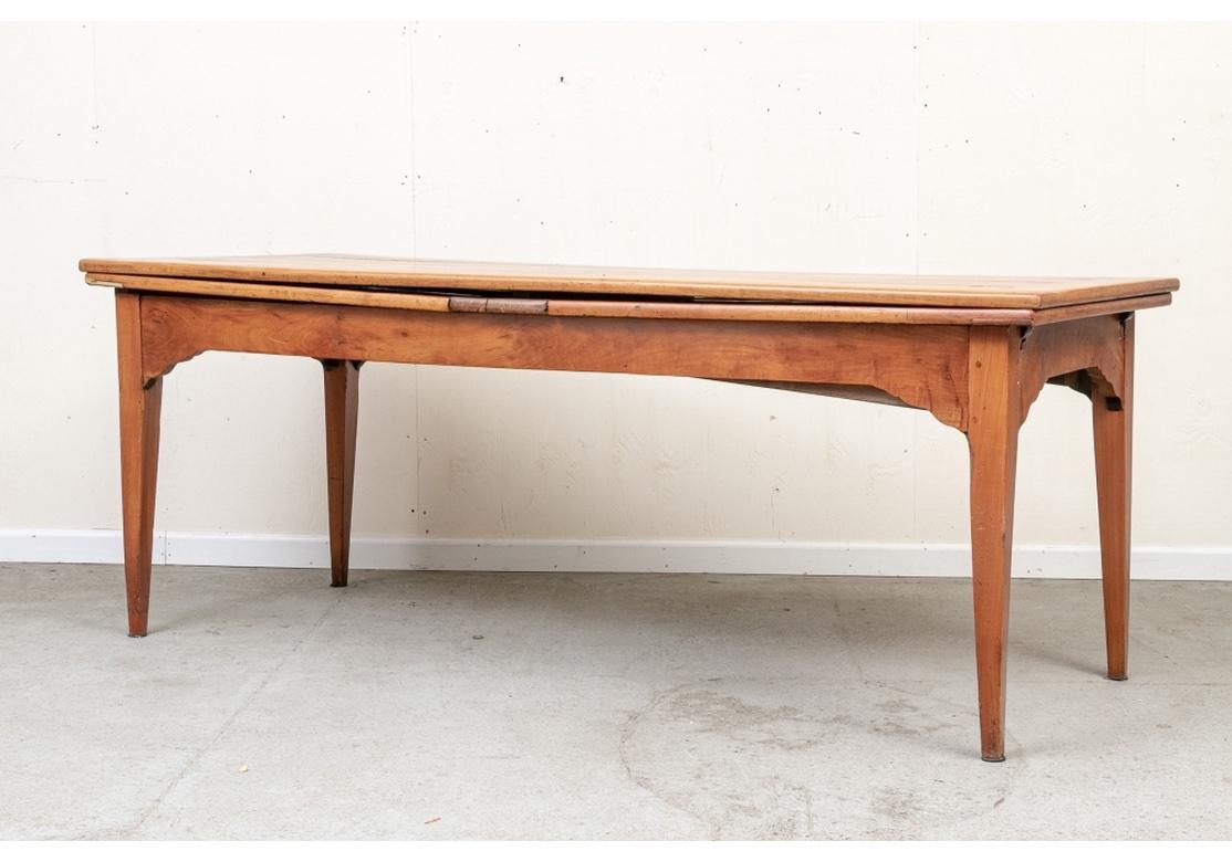 French Provincial Very Fine Cherry Stained Antique French Extendable Farm Table