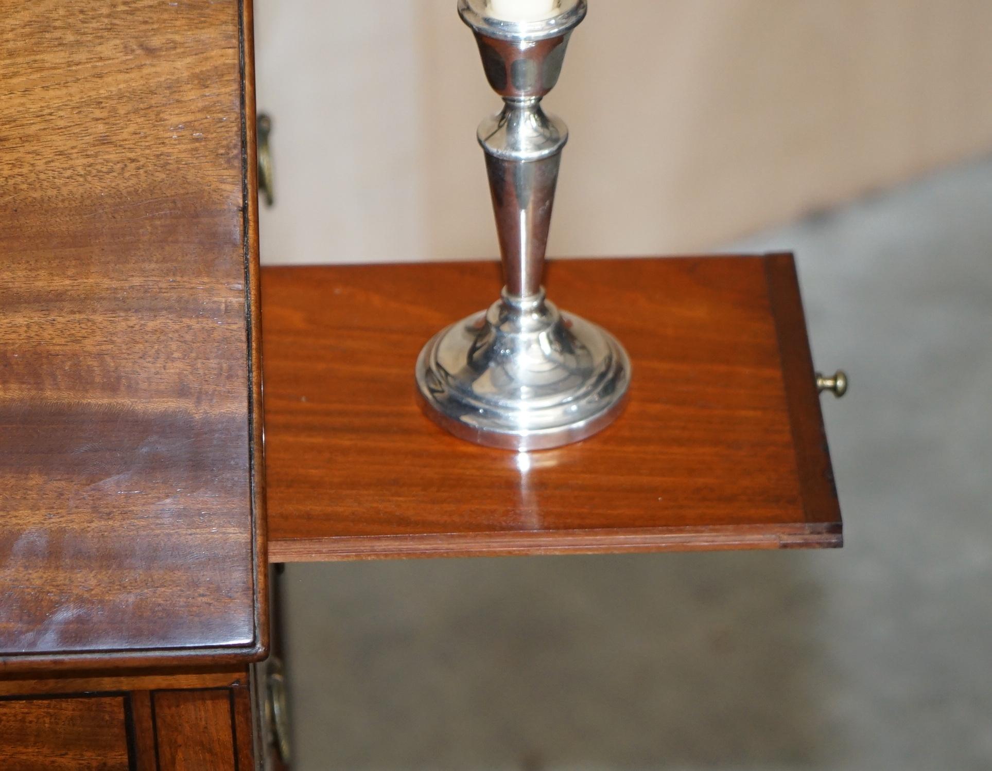 Very Fine circa 1780 Georgian Mahogany Reading Table with Candle Slips & Slope For Sale 7