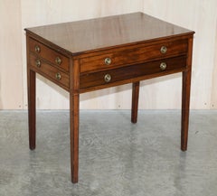 Very Fine circa 1780 Georgian Mahogany Reading Table with Candle Slips & Slope