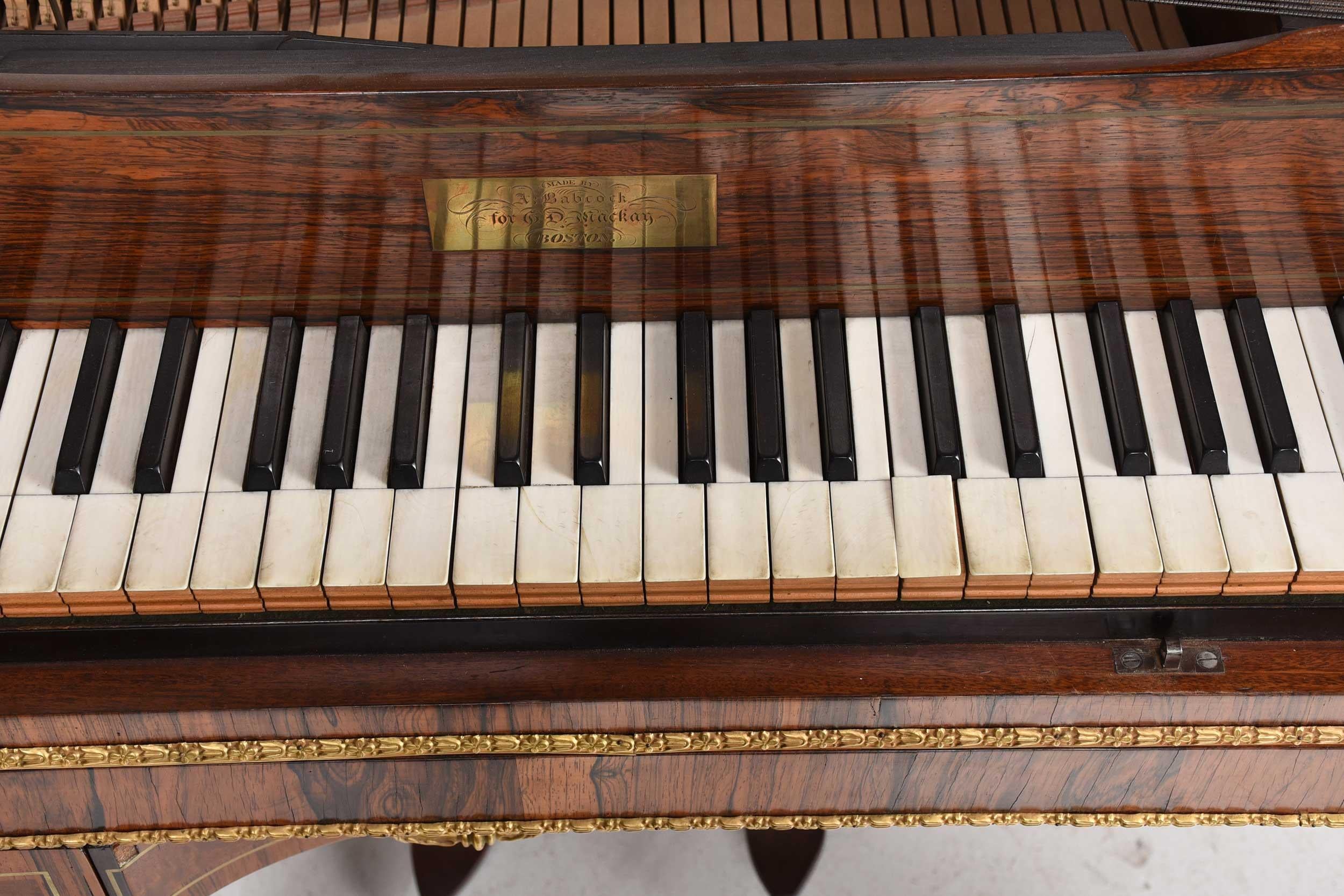 Mahogany Very Fine Classical Rosewood and Bronze Pianoforte, Sack Provenance For Sale