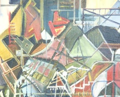 Very Fine Cubustic European Painting, Oil on Canvas, French or German