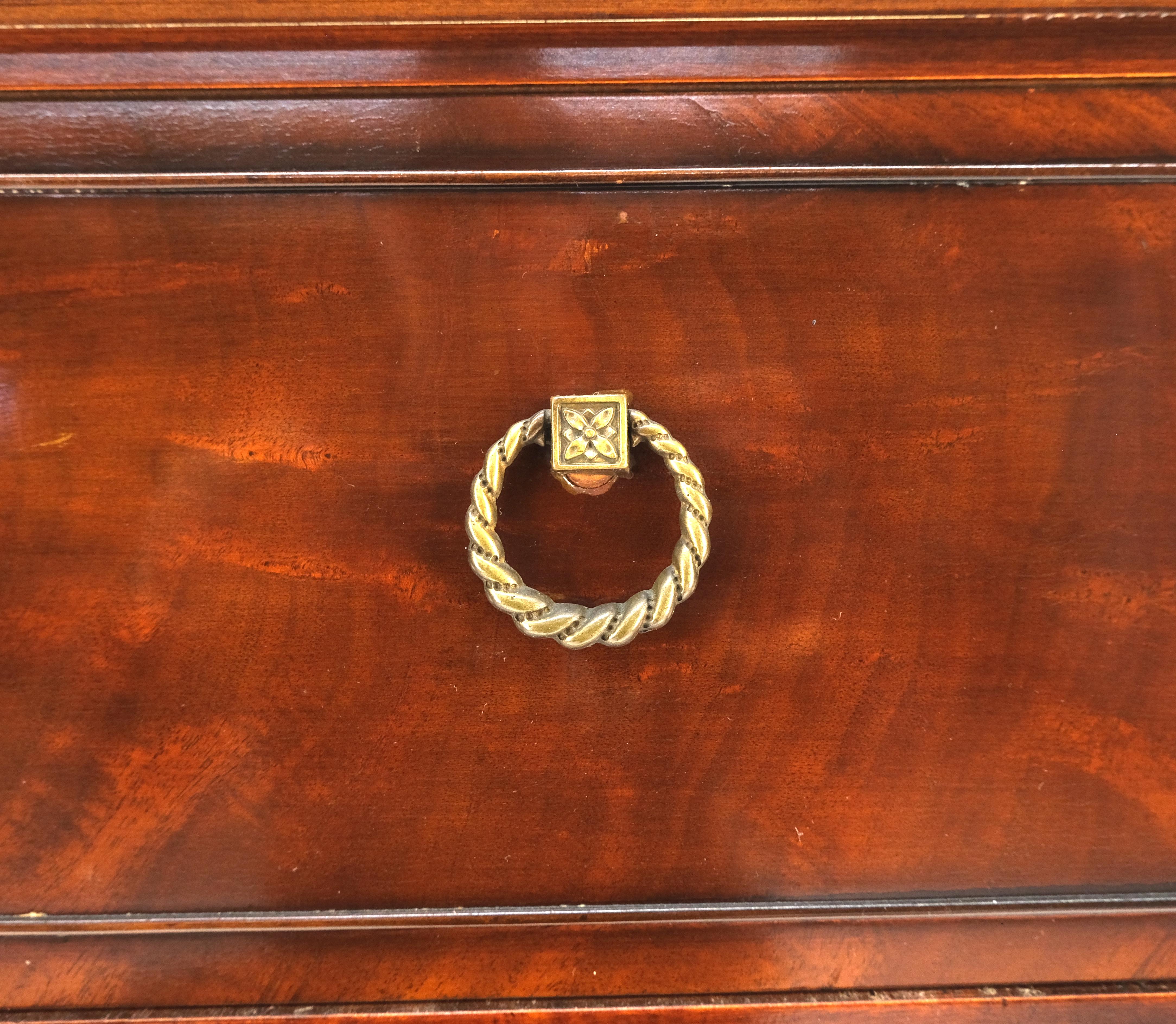 20th Century Very Fine Custom c1940s Bubble Glass Drop Front Butlers Desk Break Front MINT For Sale