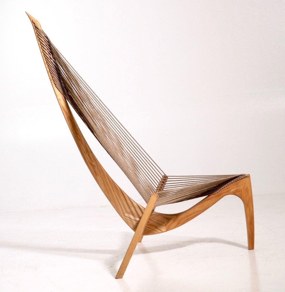 20th Century Very Fine Danish “harp chair”, Designed by Jørgen Høvelskov, 1968