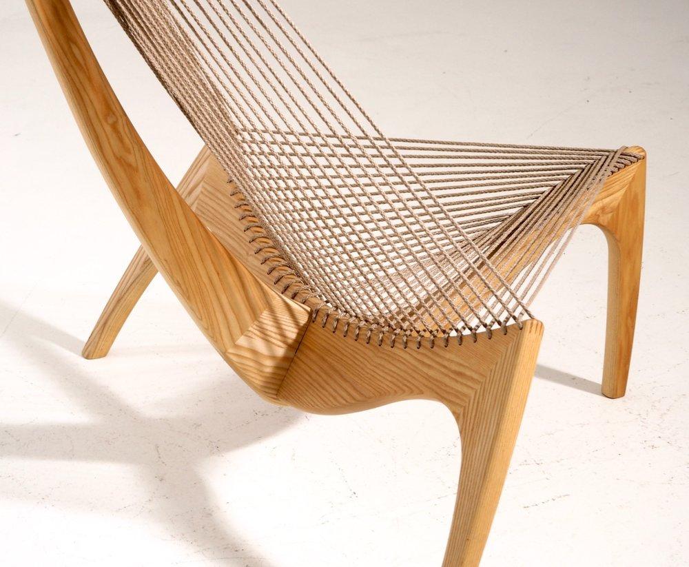 Wood Very Fine Danish “harp chair”, Designed by Jørgen Høvelskov, 1968