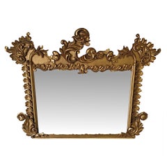 Très beau miroir à trumeau en bois doré irlandais William IV du début du 19ème siècle