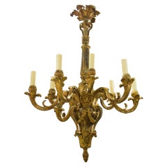 Lampadario in bronzo dorato molto fine ed elegante