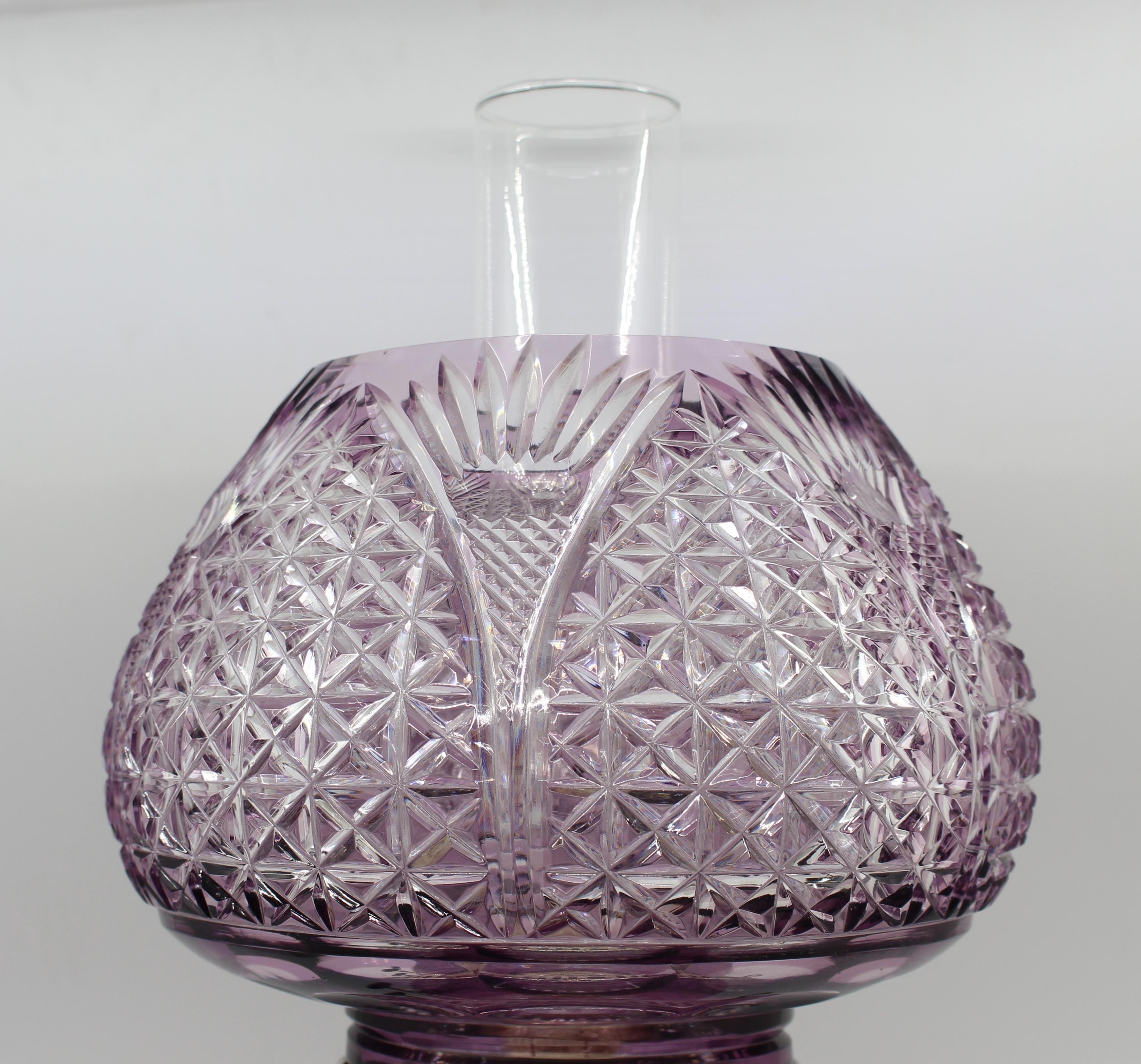 purple oil lamp