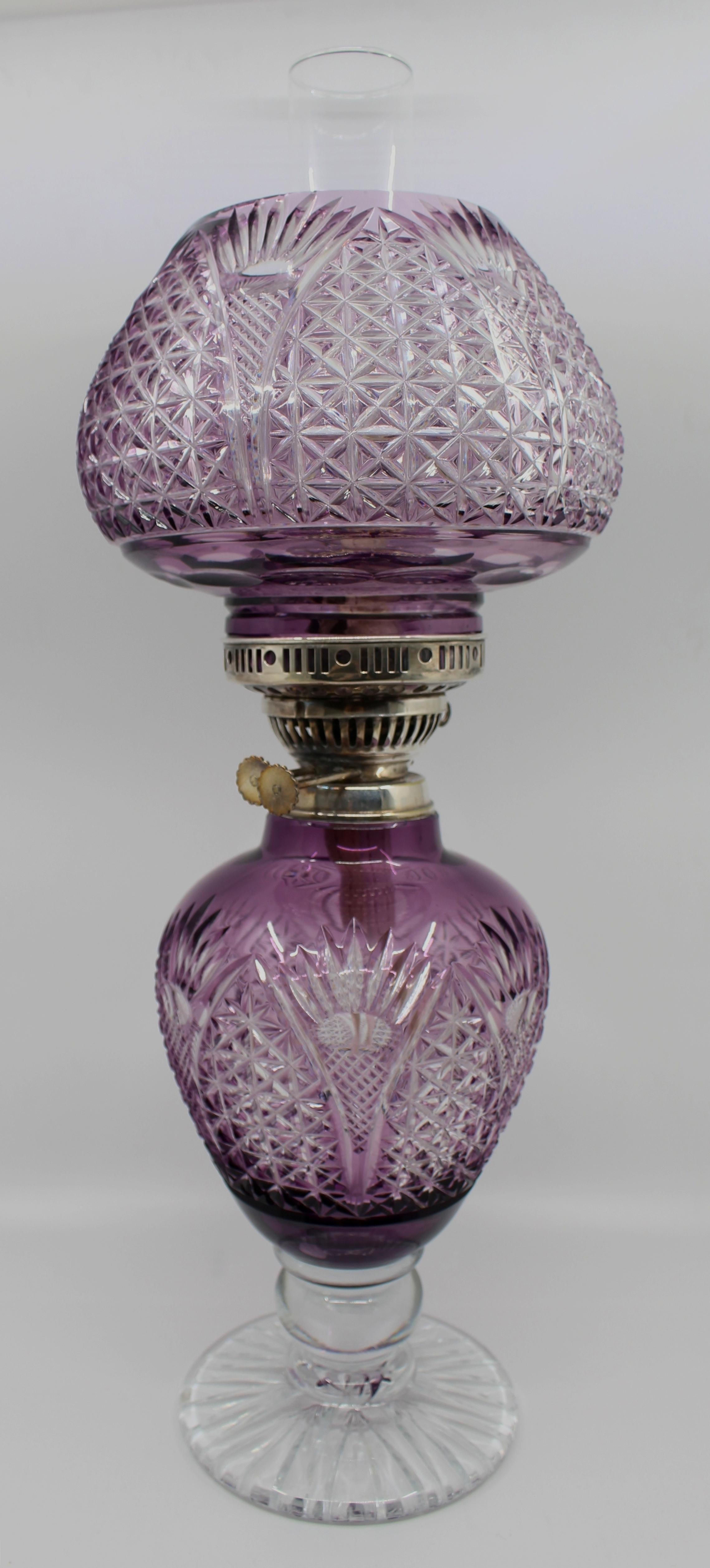 purple oil lamp