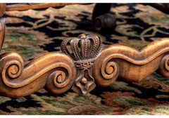 Very Fine English Style Wood And Cane Cocktail Table