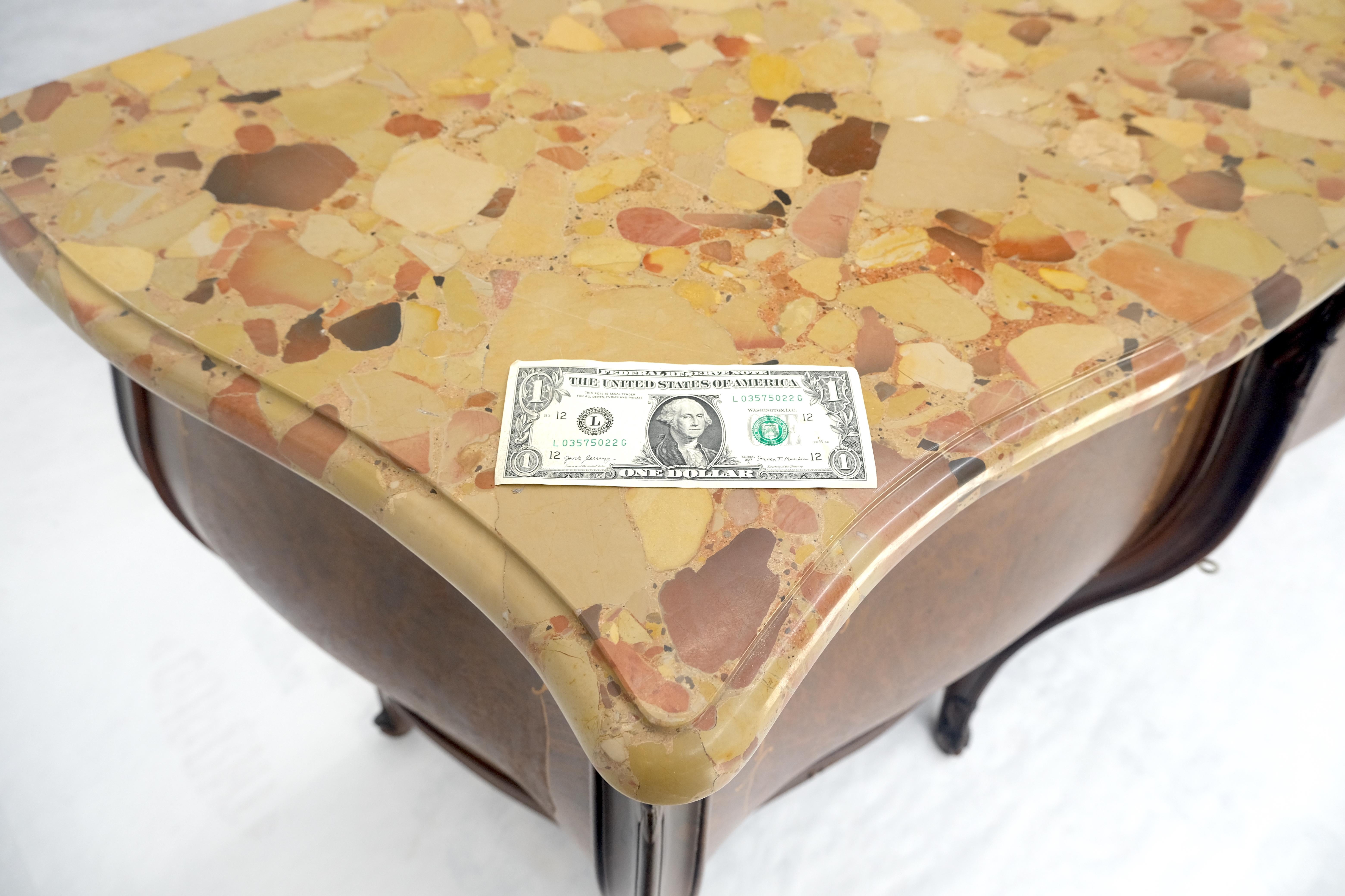 Très belle et très grande commode à 3 portes en marqueterie de bombe française MINT en vente 7