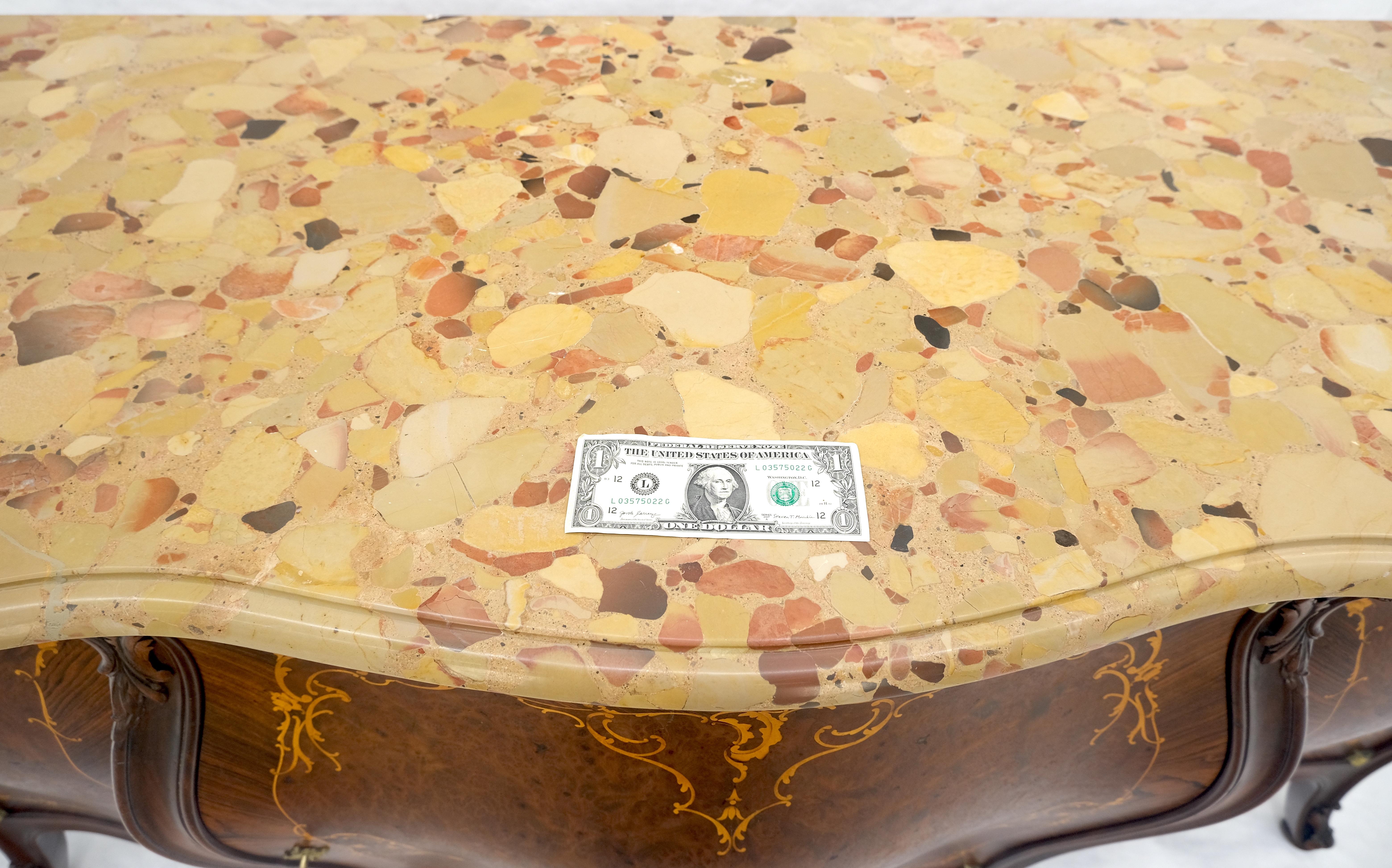 Très belle et très grande commode à 3 portes en marqueterie de bombe française MINT en vente 8