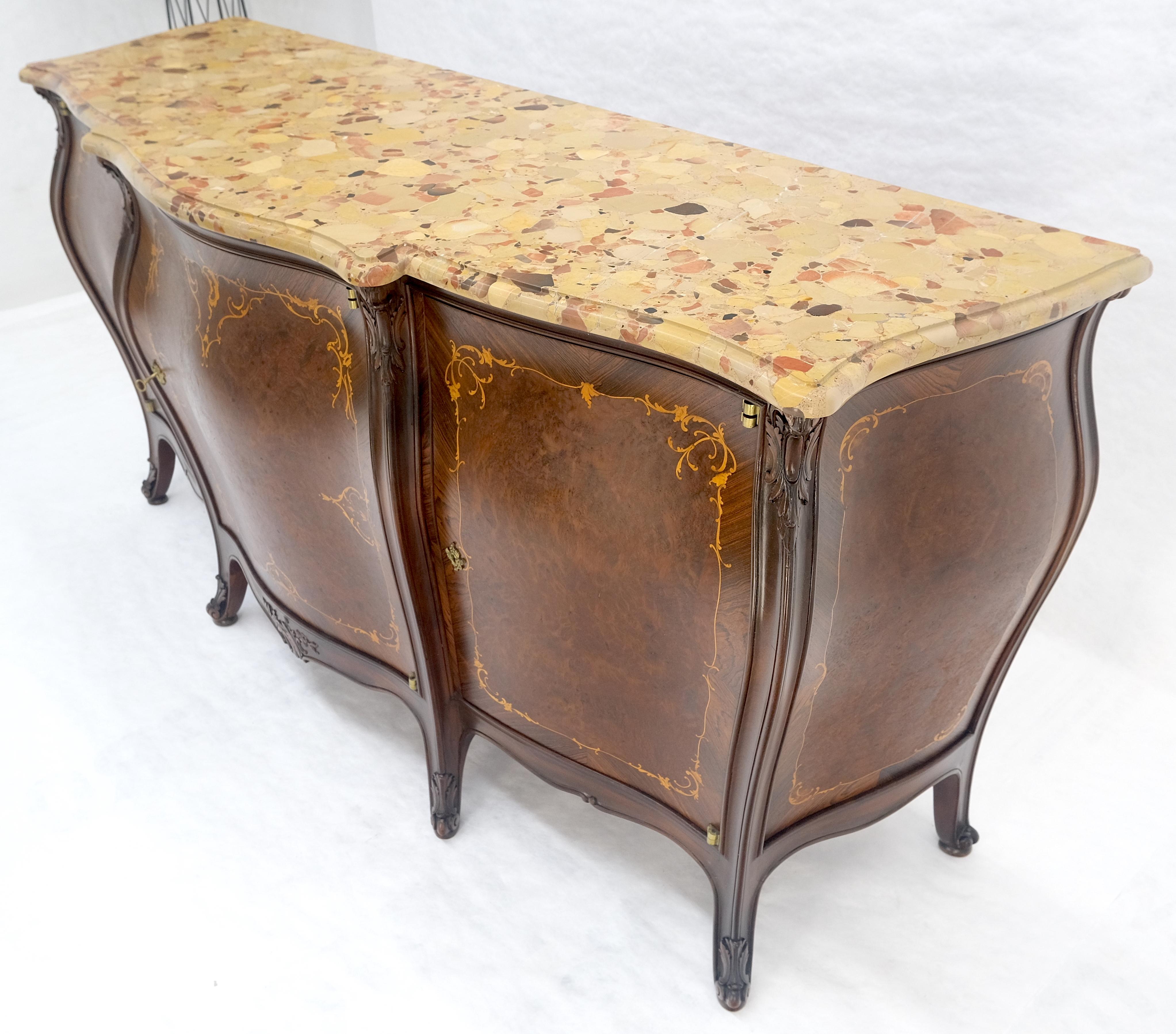 Très belle et très grande commode à 3 portes en marqueterie de bombe française MINT en vente 10