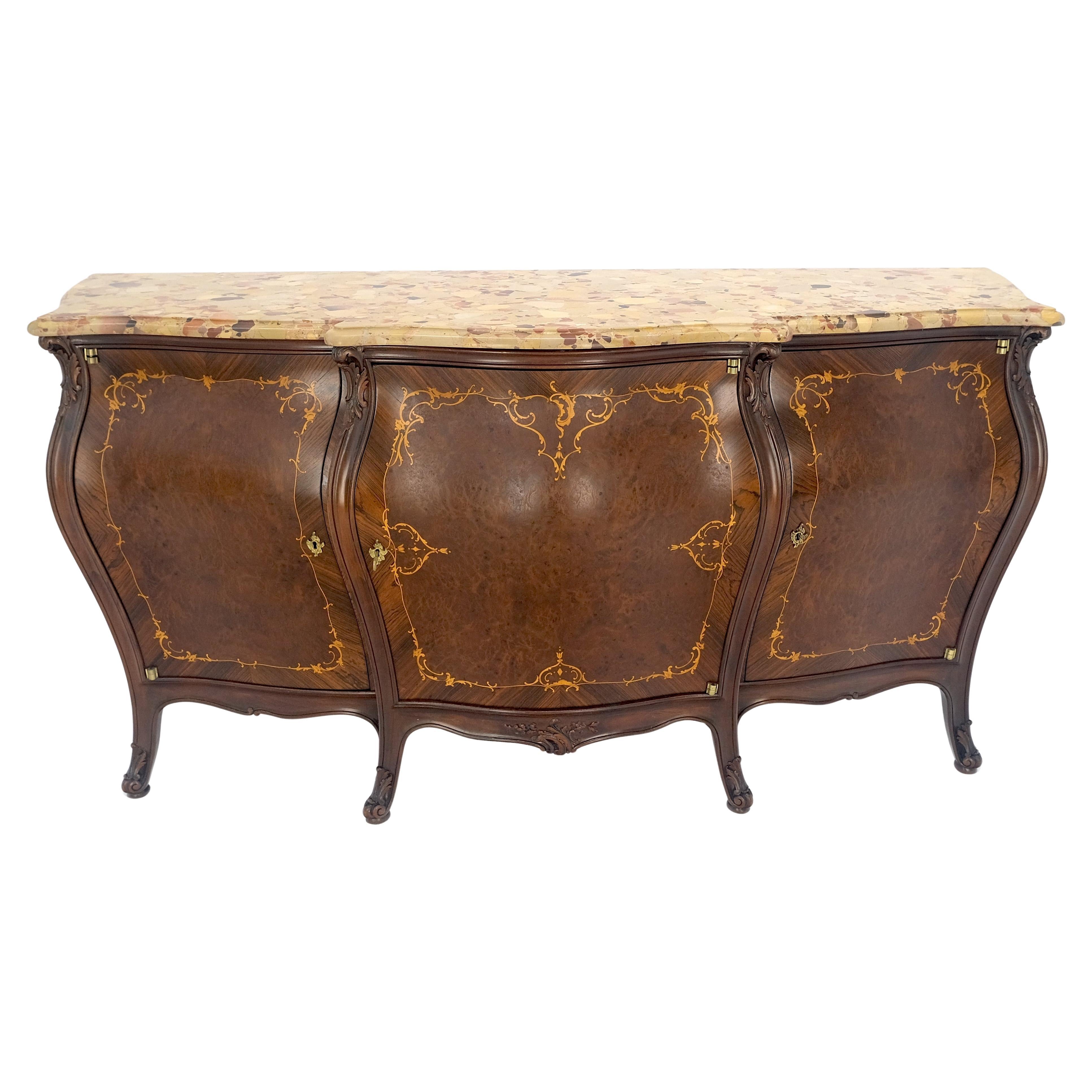 Molto raffinato Extra Large French Inlaid Bombe 3 Doors Dresser Fitted Drawers MINT (MINT)