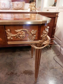 Very Fine French Inlayed and Gilt Bronze Console Signed Alfred Beurdeley