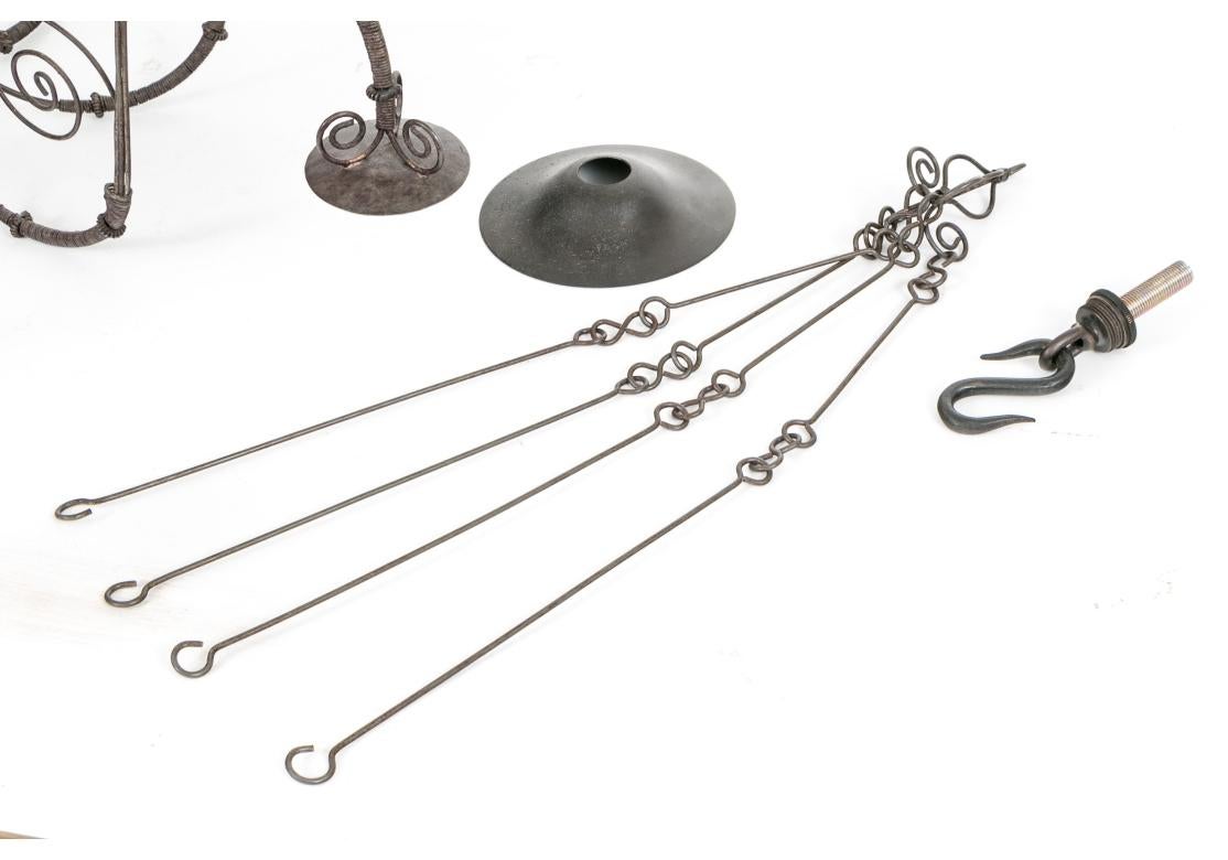 Metal Very Fine French Wire Candle Chandelier For Sale