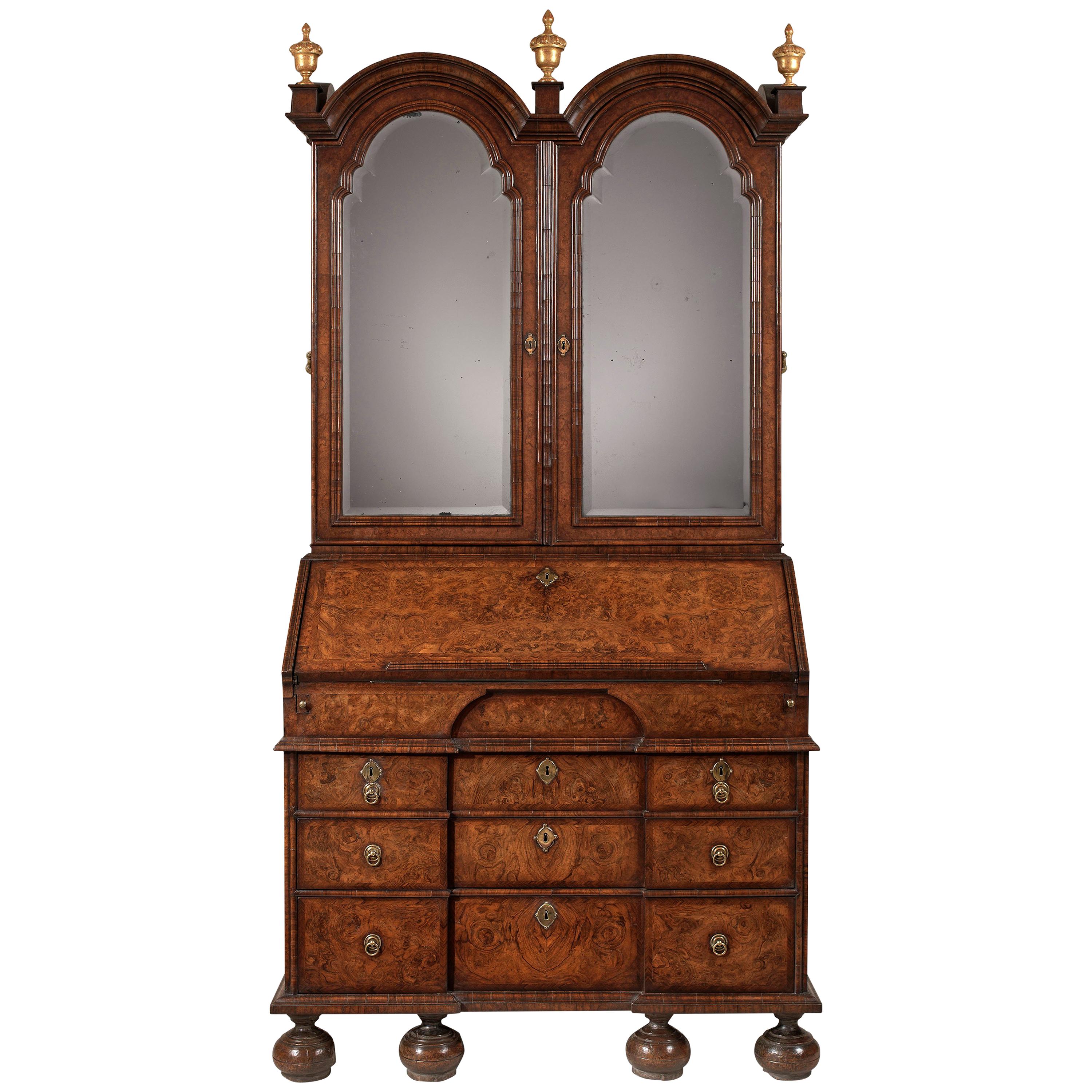 Very Fine George I Bureau Bookcase Attributed to Peter Miller For Sale