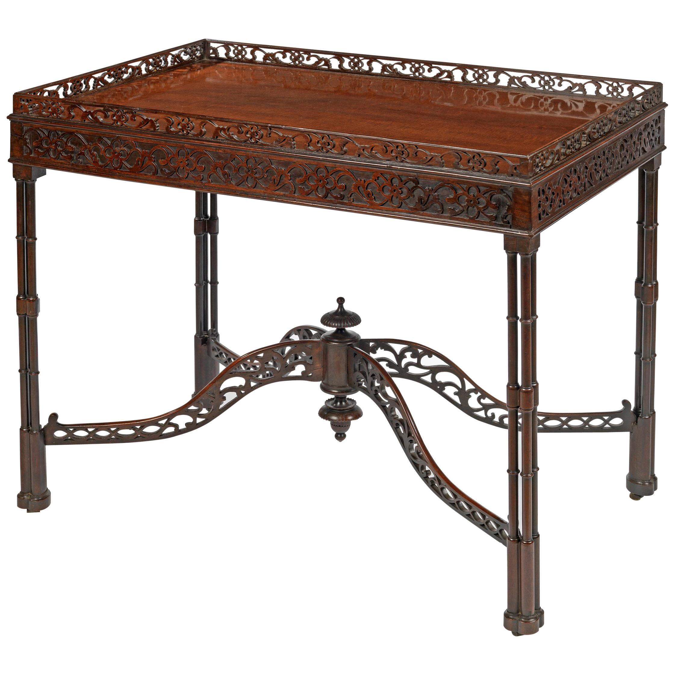 Very Fine George III Mahogany Silver Table For Sale