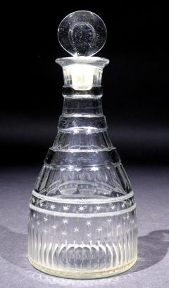 A Very Fine Georgian Anglo Irish Cut Glass Decanter, United Kingdom Circa 1810