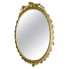 Very Fine Georgian Giltwood Oval Mirror c. 1760