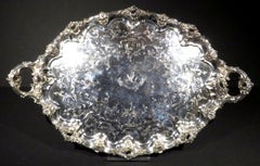 A Very Fine Georgian Serving Tray in Old Sheffield Plate by Matthew Boulton