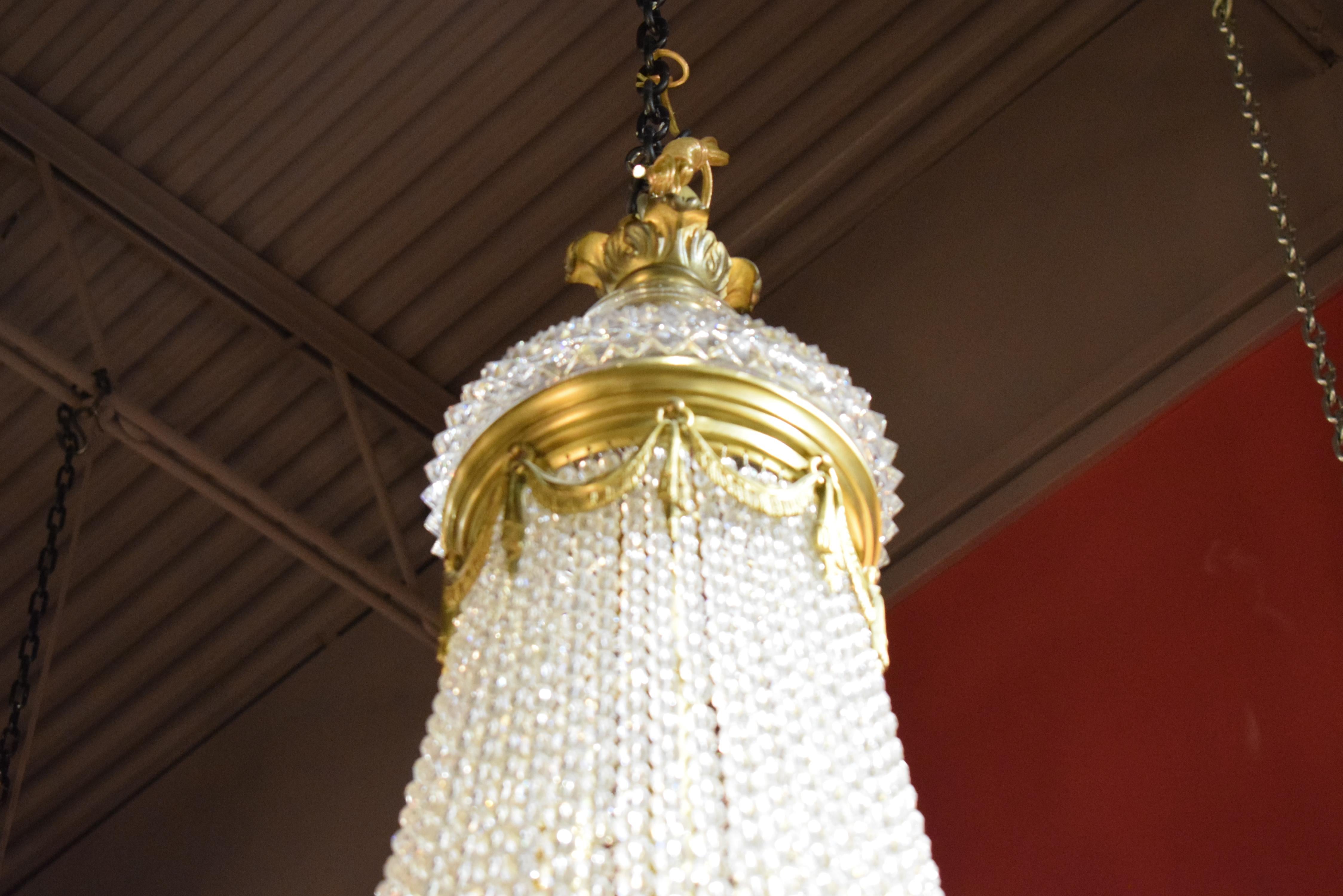 basket crystal chandelier