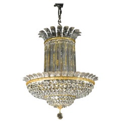 Very Fine Gilt Bronze and Crystal Chandelier by Baccarat