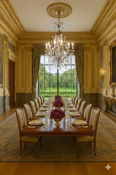 Very Fine Gilt Bronze and Crystal Chandelier Louis XV Style "Cage" Chandelier