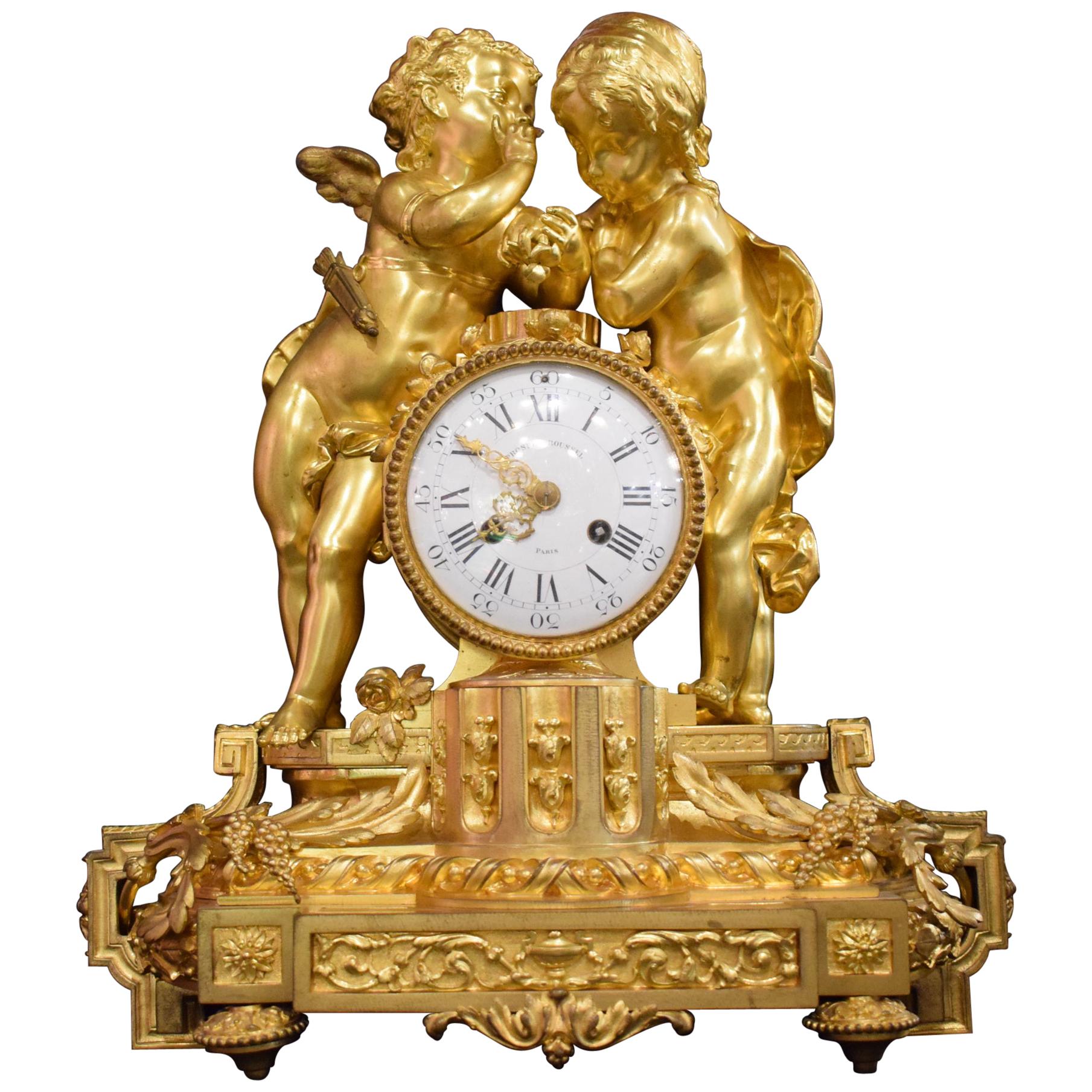 Very Fine Gilt Bronze Clock