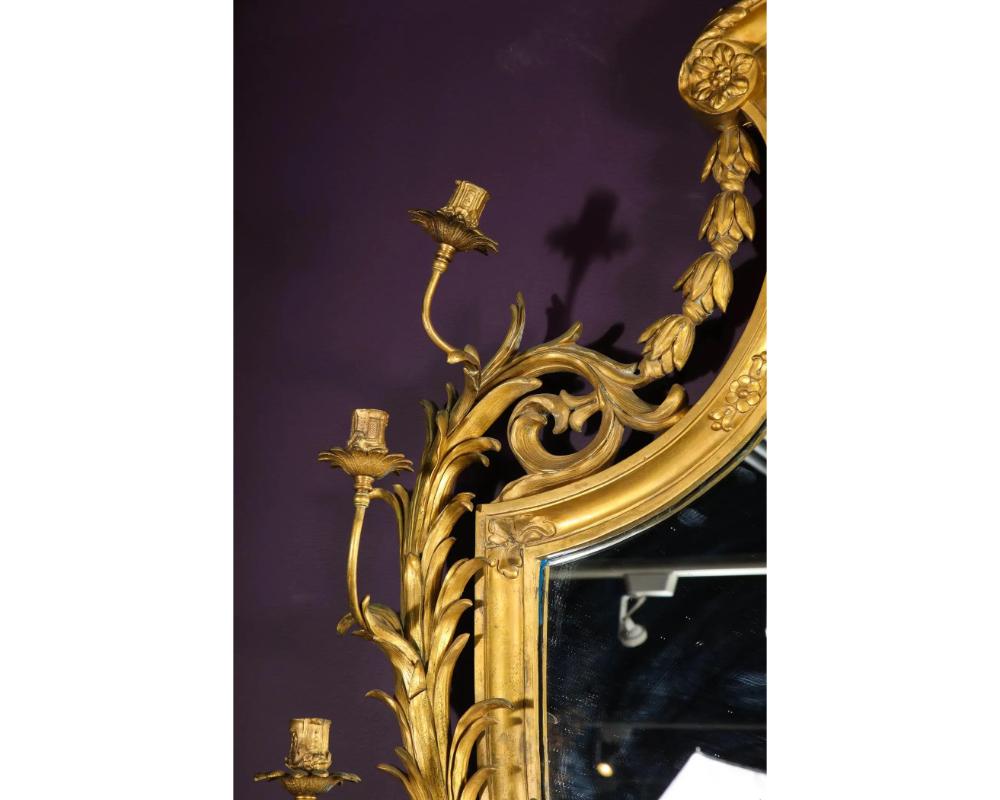 Very Fine Gilt-Bronze Ormolu Girandole Mirror by Edward F. Caldwell & Co. For Sale 4