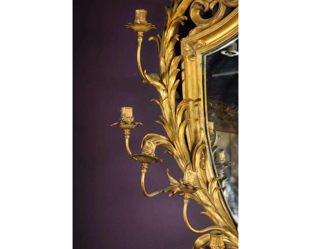 Very Fine Gilt-Bronze Ormolu Girandole Mirror by Edward F. Caldwell & Co. For Sale 5