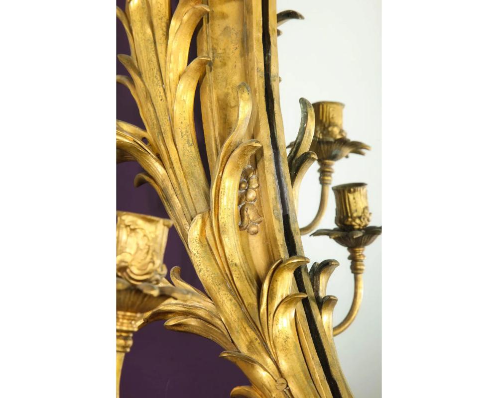 Very Fine Gilt-Bronze Ormolu Girandole Mirror by Edward F. Caldwell & Co. For Sale 11