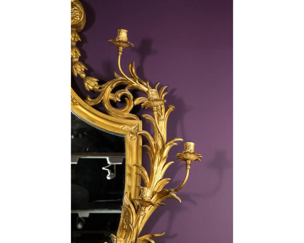 American Classical Very Fine Gilt-Bronze Ormolu Girandole Mirror by Edward F. Caldwell & Co. For Sale