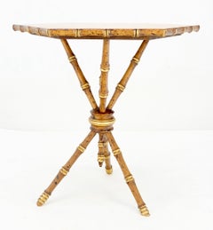 Sehr feine Sechseck Form Stativ Basis Faux gebrannten Bambus Seite Lampe Tisch Stand MINT