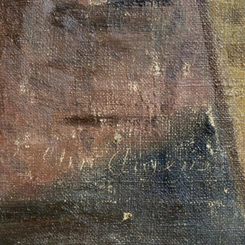 Sehr schönes impressionistisches Gemälde, signiert, Öl auf Leinwand, ca. 1880-1910 (Frühes 20. Jahrhundert) im Angebot