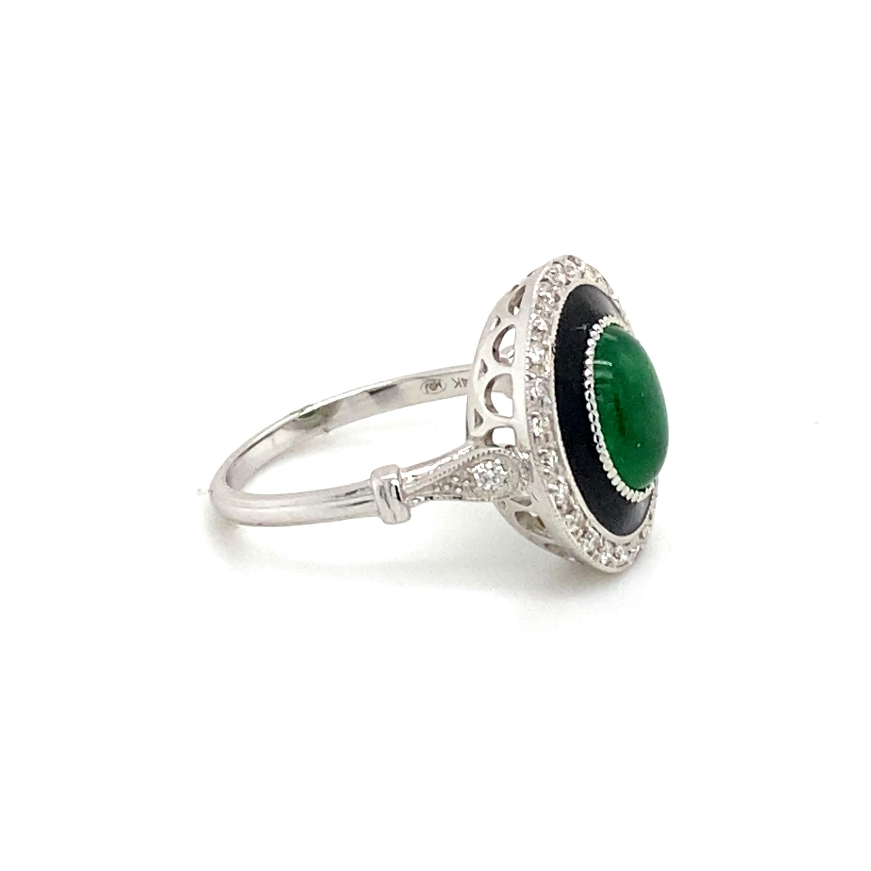 Very Fine Jade Ring In Excellent Condition For Sale In Carlsbad, CA