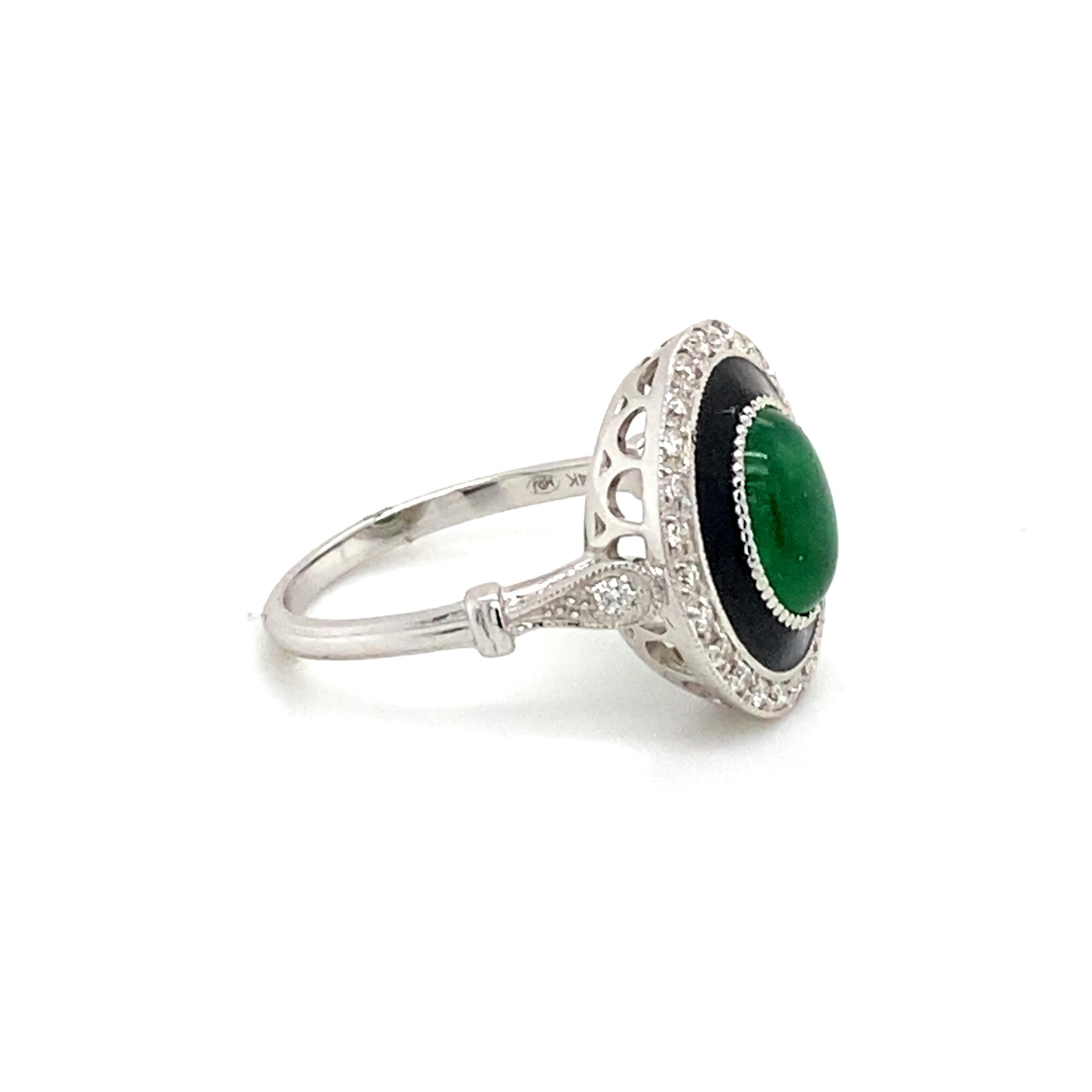 Women's Very Fine Jade Ring For Sale