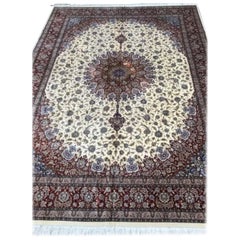 Very Fine Large Persian Silk Qum Rug 10' x 13'
