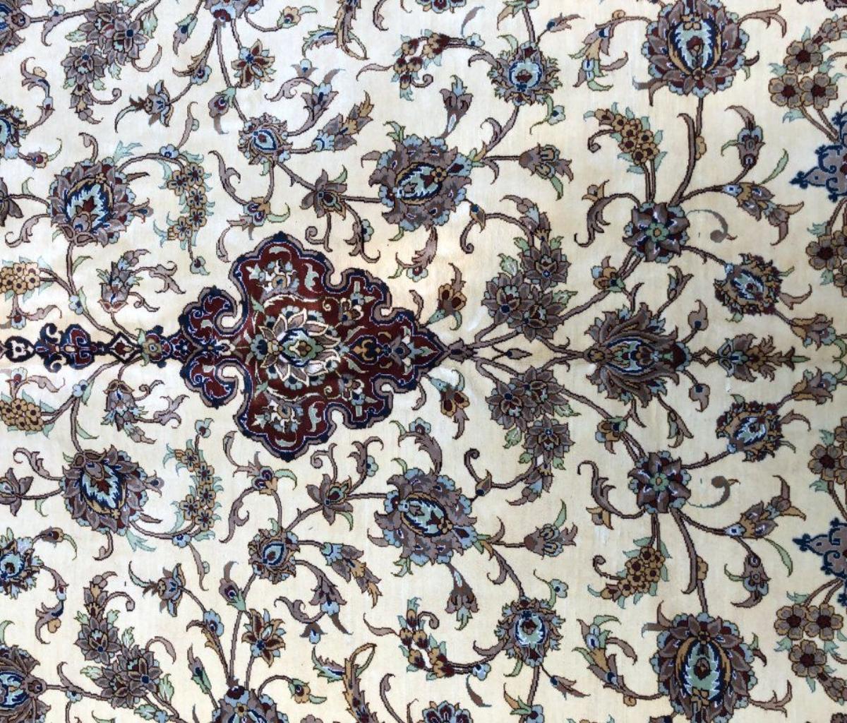 Very Fine Large Persian Silk Qum Rug 10' x 13' For Sale 1