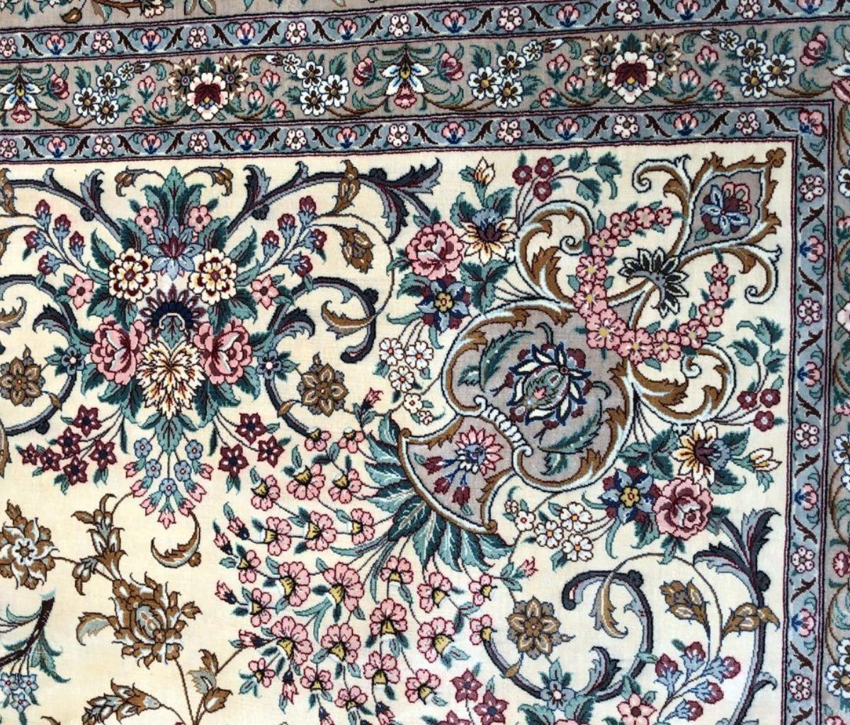 Very Fine Large Persian Silk Qum Rug 11.1' x 14.8' For Sale 6