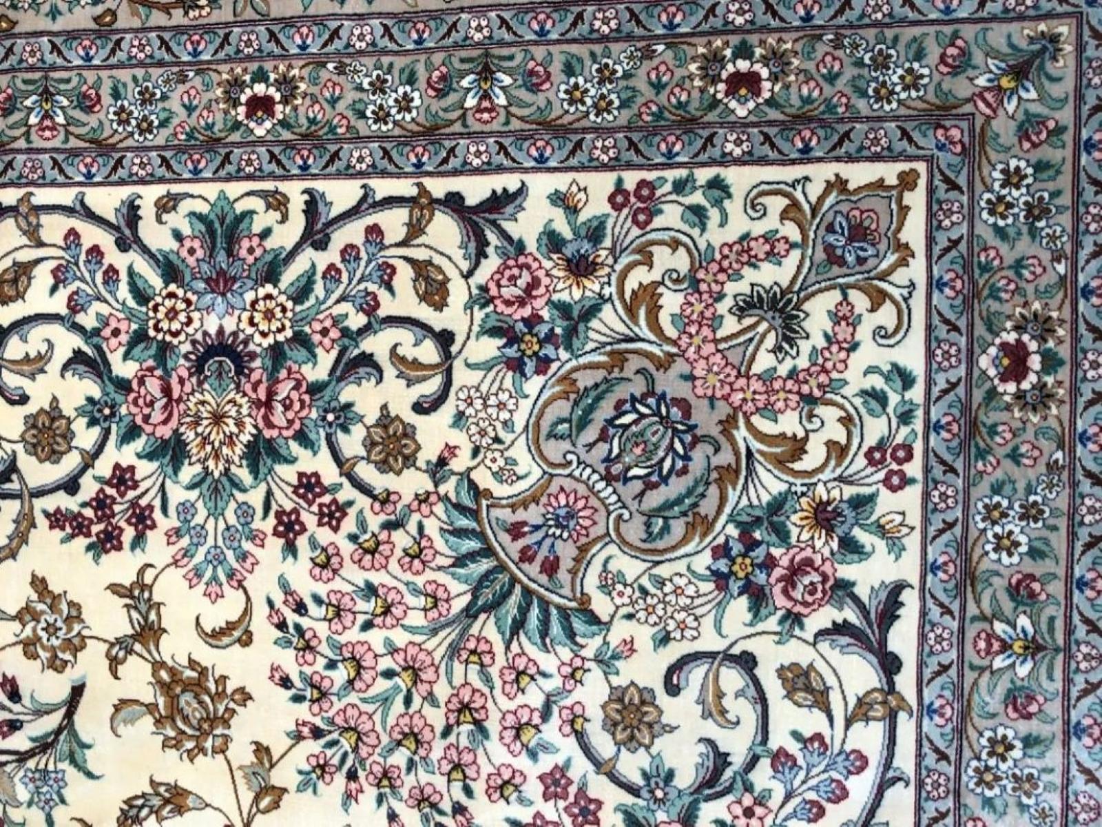 Very Fine Large Persian Silk Qum Rug 11.1' x 14.8' For Sale 7