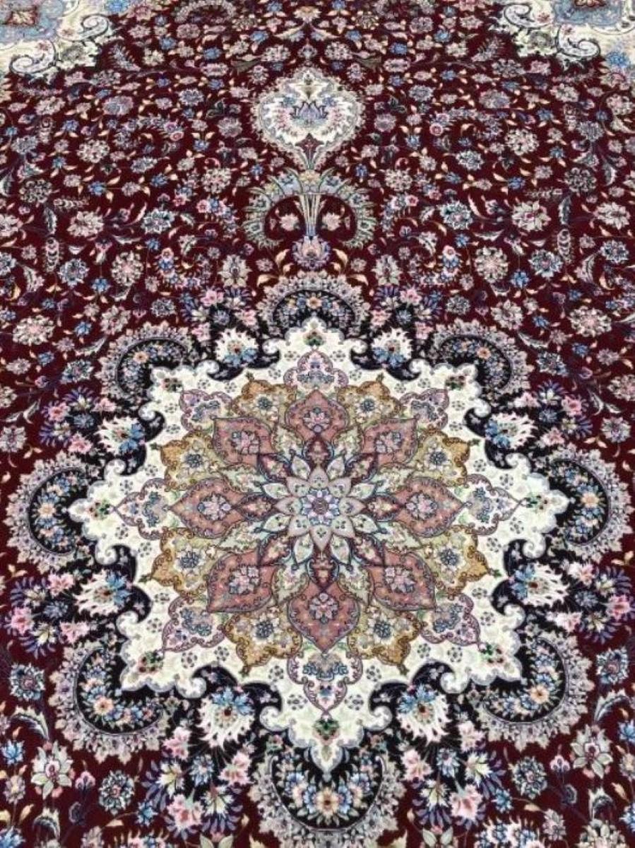 Perse Très beau tapis persan en soie Qum 11,1' x 14,8' en vente