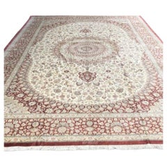 Very Fine Large Persian Silk Qum Rug 14.7' x 21.4'