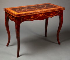 Very Fine Late 18th Century Neoclassical Russian Marquetry Games/Console Table
