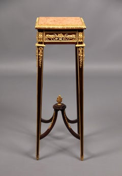 Very Fine Late 19th Century Gilt Bronze-Mounted Marble-Top Pedestal