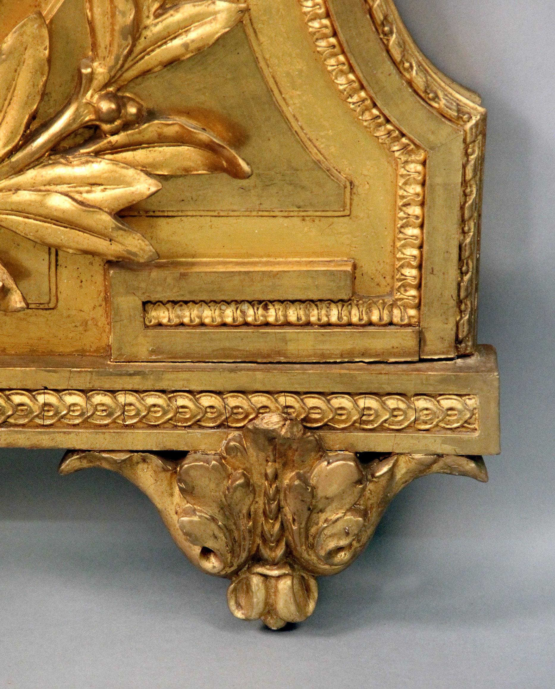 Very Fine Late 19th Century Napoleon III Hand-Carved Giltwood Mirror In Good Condition In New York, NY