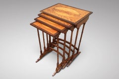 Very Fine Late 19th Century Nest of Four Occasional Tables in Rosewood