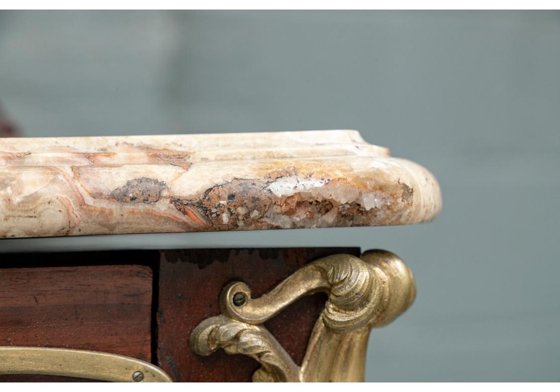Very Fine Louis XV Style Dressing Table  With Swirl Stone Top For Sale 5