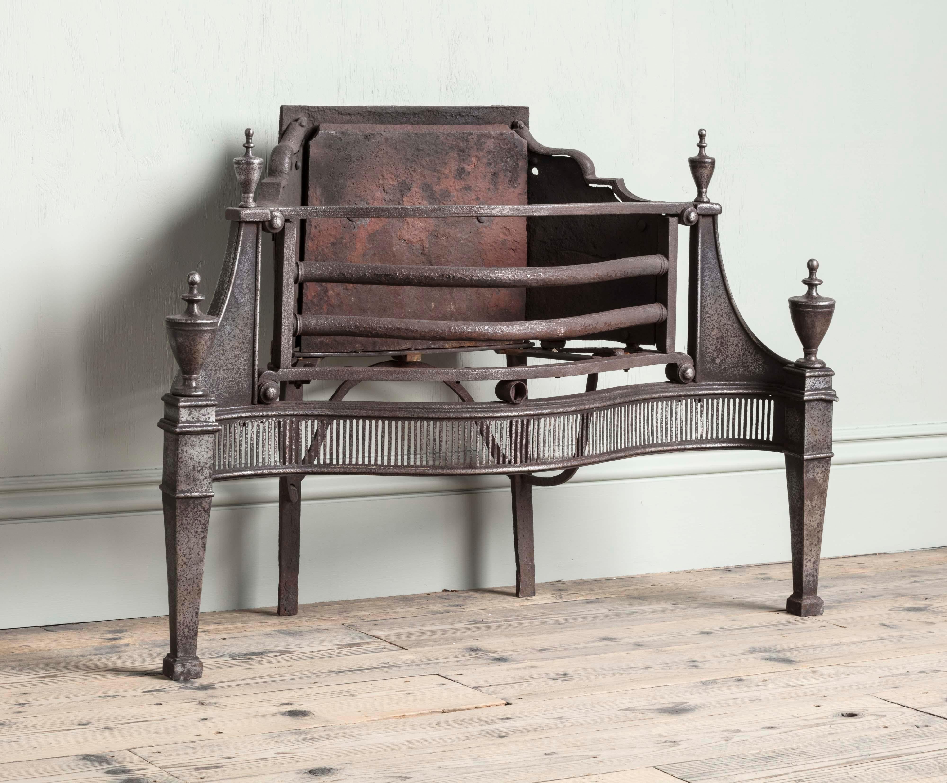 A Very Fine & Low Proportioned 18th Century Fire Grate.

From Ashford Castle.

Additional information:
Dimension: Height: 76 cm, 29 7/8″
Width: 106 cm, 41 3/4″
Depth: 43 cm, 16 7/8″