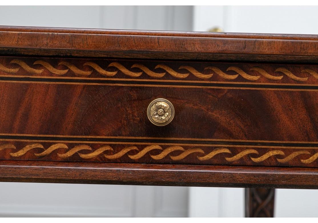 Georgian Very Fine Maitland-Smith Leather Top Games Table